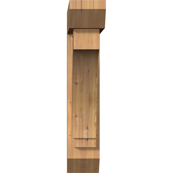 Imperial Slat Smooth Bracket W/ Offset Brace, Western Red Cedar, 7 1/2W X 30D X 38H